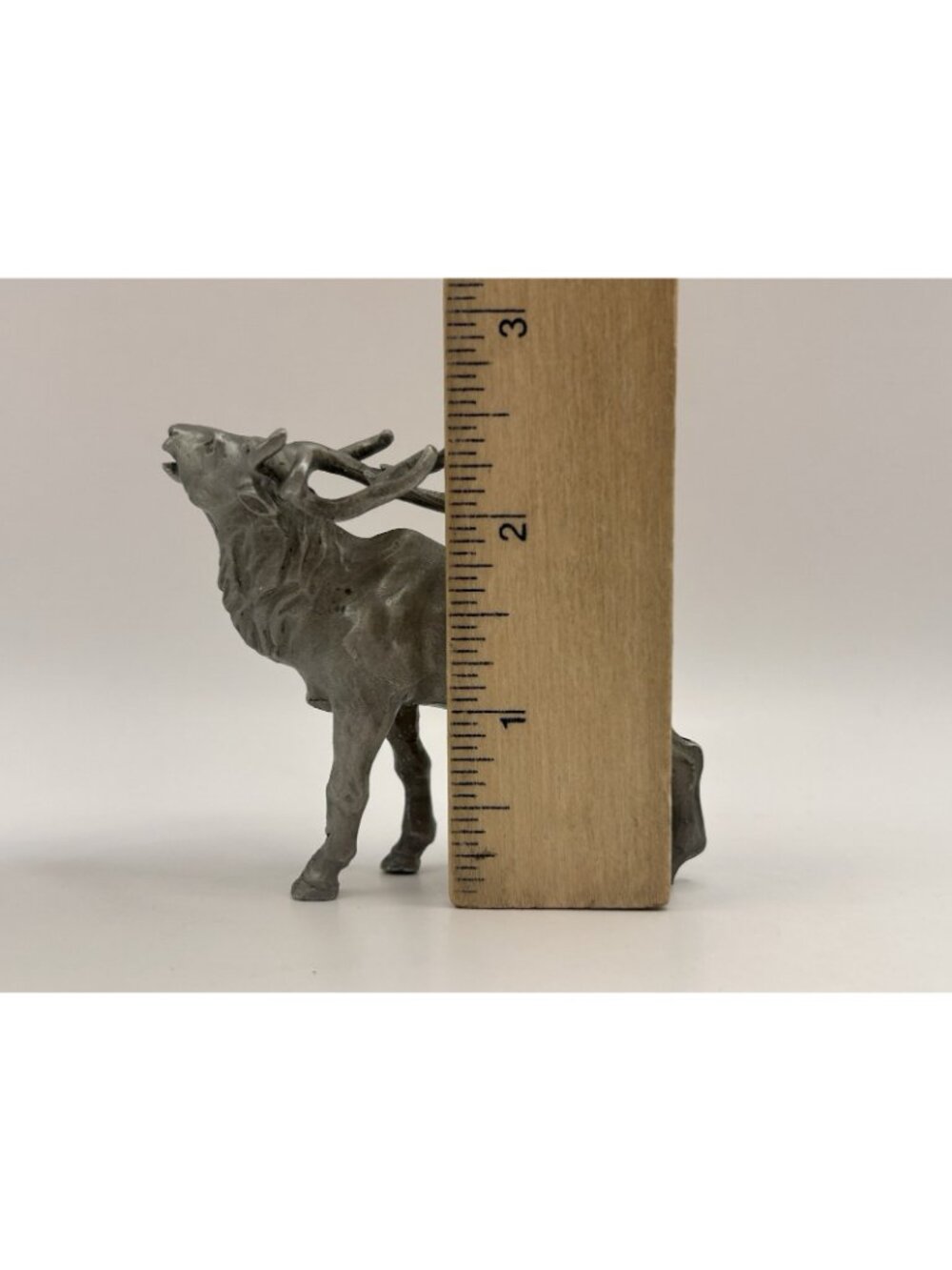 Vintage Pewter Elk Deer Buck Figurine Wildlife Cabin Lodge Decor Collectible - Picture 8 of 16